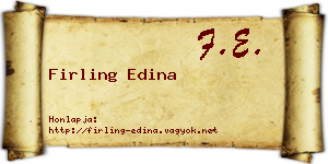 Firling Edina névjegykártya